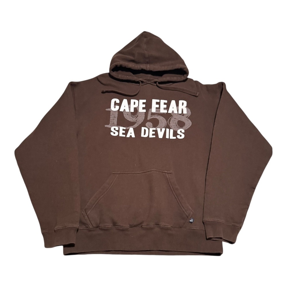 J.America Cape Fear Community College Sea Devils Hoodie Sweatshirt Men's M FLAW‎